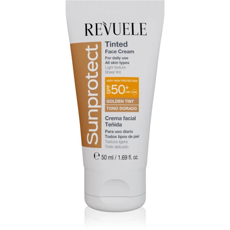 Revuele Sunprotect Tinted Face Cream színező védő krém SPF 50+ árnyalat Golden Tint 50 ml