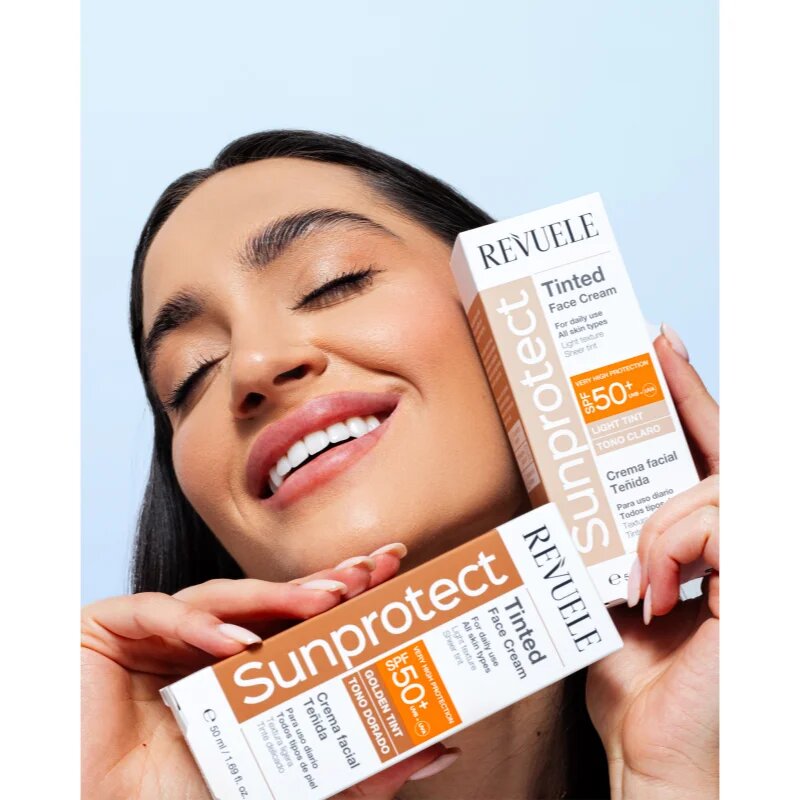 Revuele Sunprotect Tinted Face Cream színező védő krém SPF 50+ árnyalat Golden Tint 50 ml