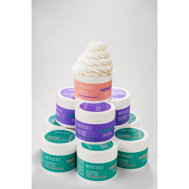 Revuele Velvetish Palm Breeze Body Whipped Cream hidratáló testkrém Coconut + Shea 300 ml