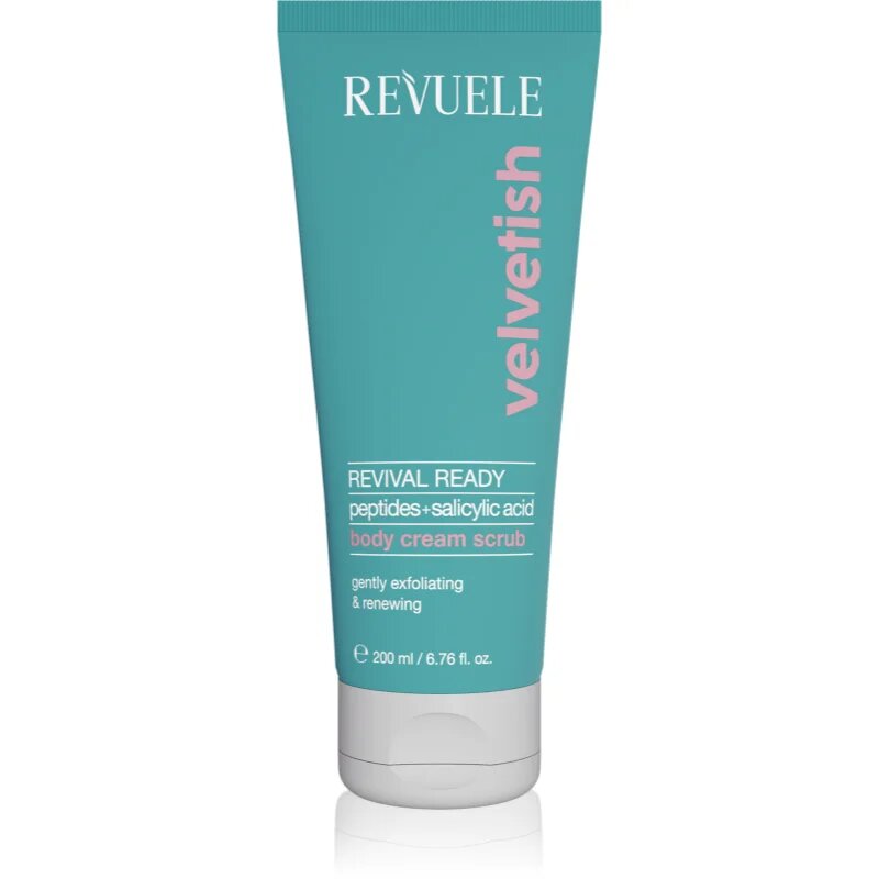 Revuele Velvetish Revival Ready Body Cream Scrub gyengéd testpeeling revitalizáló hatású 200 ml