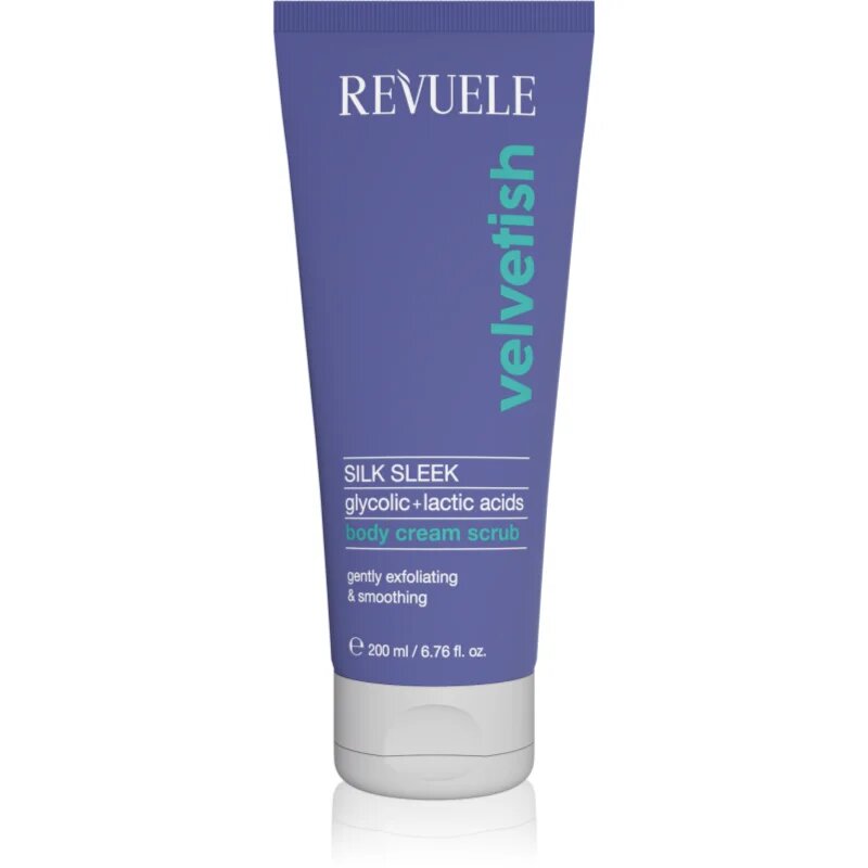 Revuele Velvetish Sleek Body Body Cream Scrub gyengéd testpeeling kisimító hatással 200 ml
