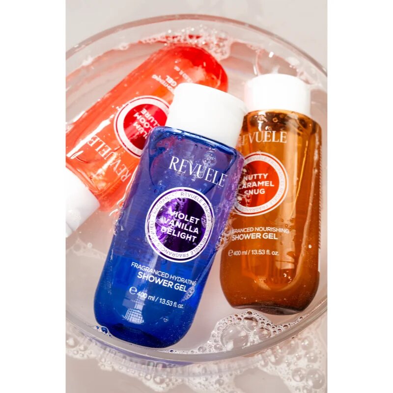 Revuele Violet Vanilla Delight Fragranced Hydrating Shower Gel parfümös tusfürdő hidratáló hatással hölgyeknek 400 ml