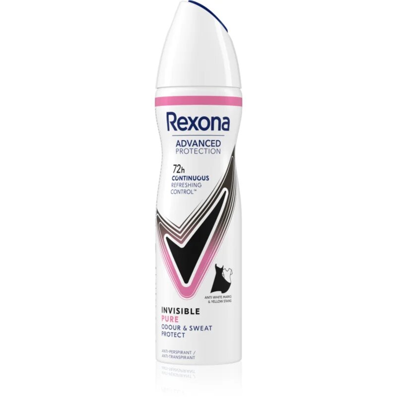 Rexona Advanced Protection Invisible Pure izzadásgátló spray a fehér és sárga foltok ellen 150 ml