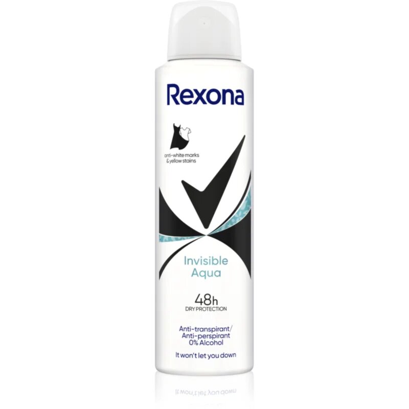 Rexona Invisible Aqua izzadásgátló spray a fehér és sárga foltok ellen 150 ml
