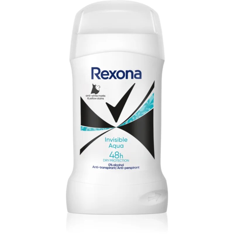 Rexona Invisible Aqua izzadásgátló stift a fehér és sárga foltok ellen 50 ml