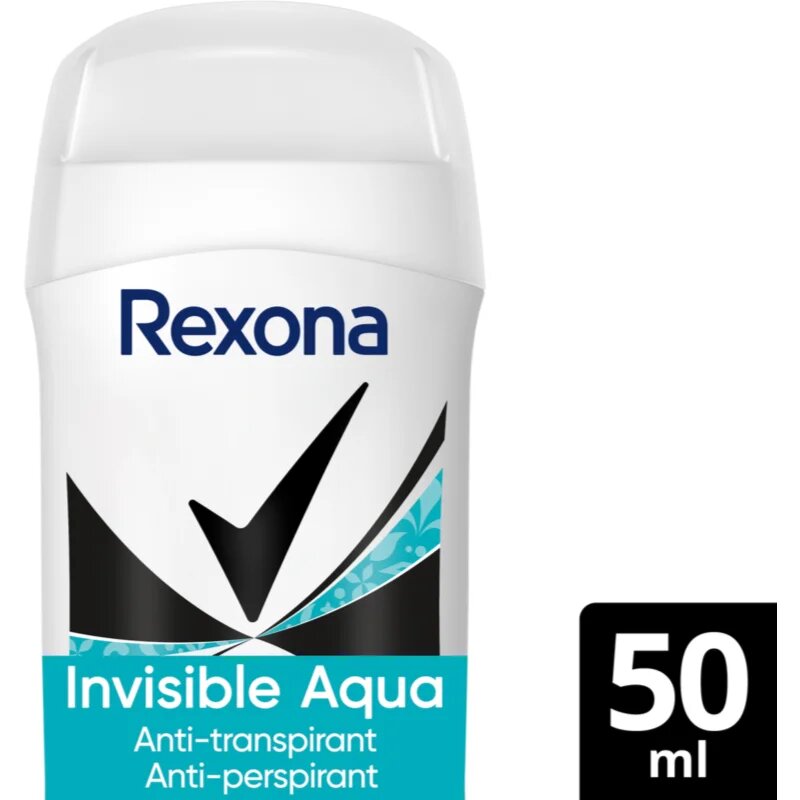 Rexona Invisible Aqua izzadásgátló stift a fehér és sárga foltok ellen 50 ml