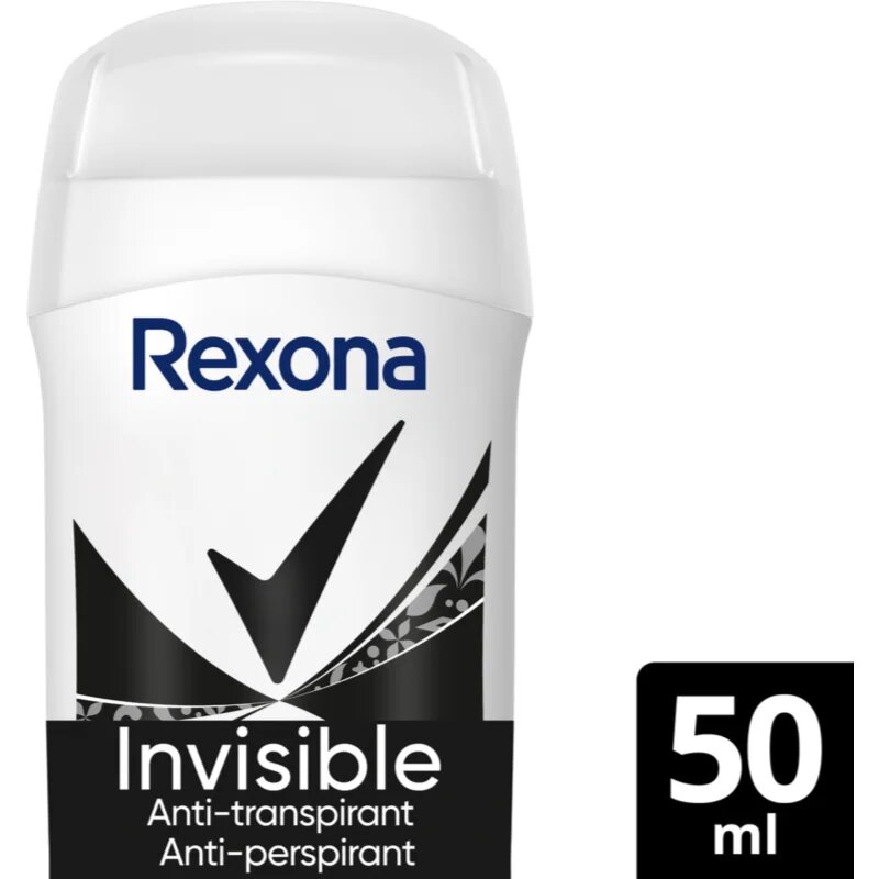Rexona Invisible Black and White izzadásgátló stift a fehér és sárga foltok ellen 50 ml