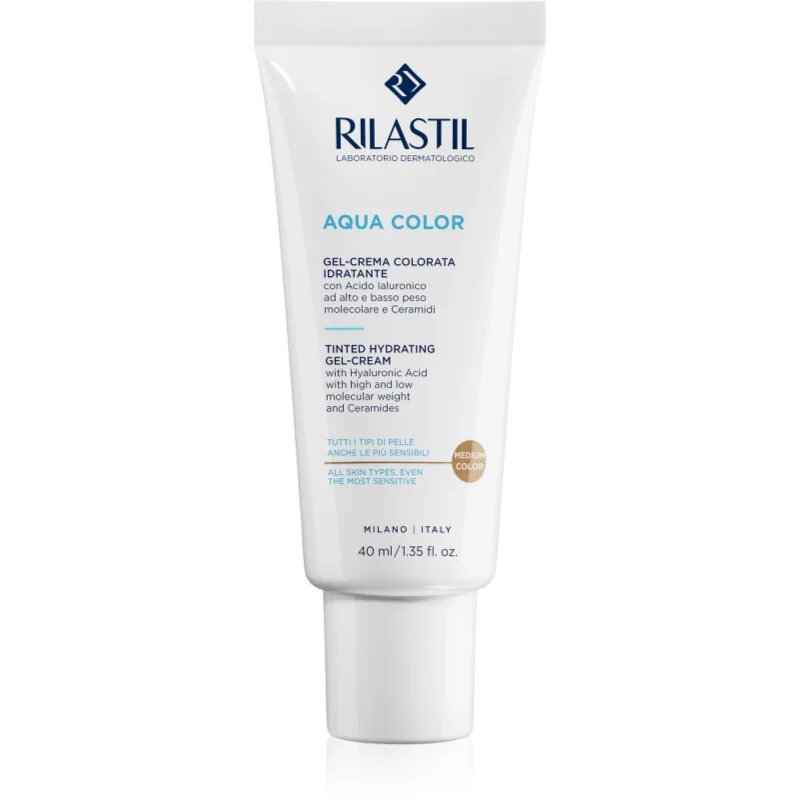 Rilastil Aqua Color tonizáló géles kérm hidratáló hatással árnyalat Medium 40 ml