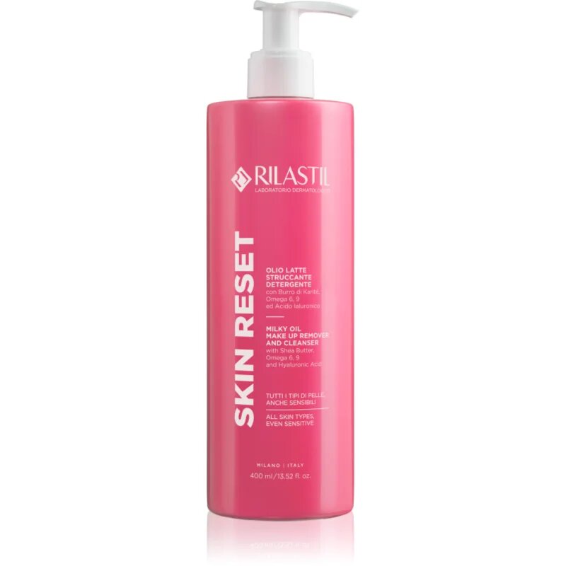 Rilastil Skin Reset könnyű állagú tisztítótej száraz és érzékeny bőrre 400 ml