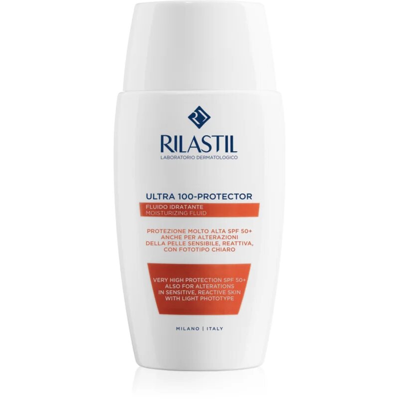 Rilastil Ultra 100-Protector hidratáló védő fluid az érzékeny arcbőrre SPF 50+ 50 ml