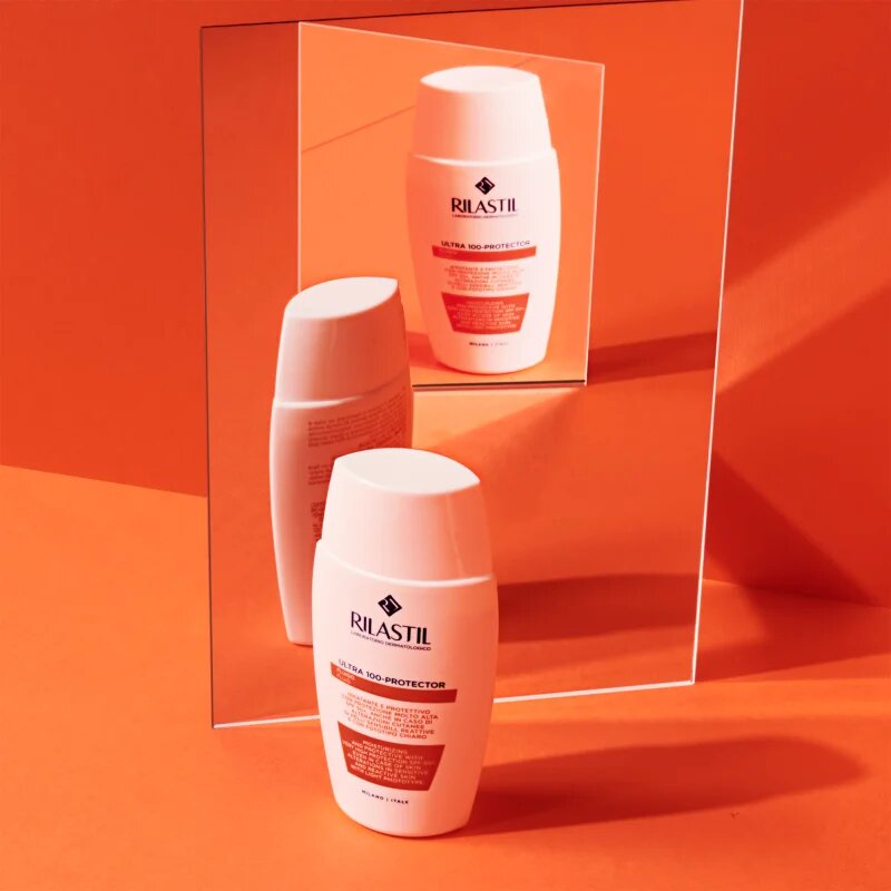 Rilastil Ultra 100-Protector hidratáló védő fluid az érzékeny arcbőrre SPF 50+ 50 ml