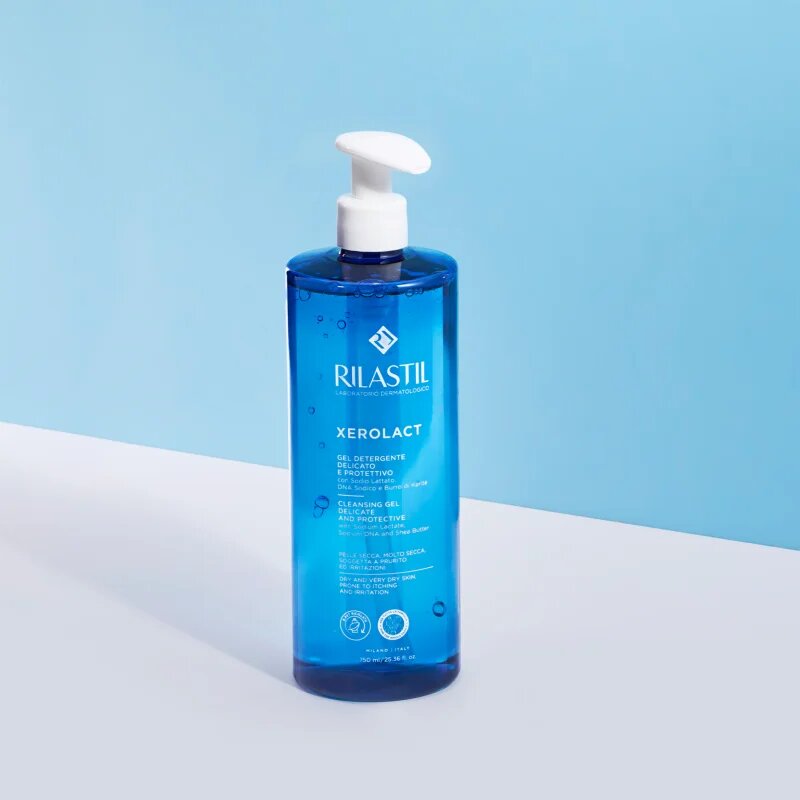 Rilastil Xerolact Cleansing Gel lágy tisztító gél Száraz nagyon száraz bőrre 1000 ml
