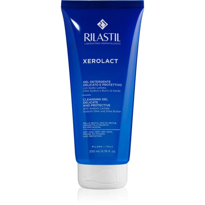 Rilastil Xerolact Cleansing Gel lágy tisztító gél Száraz nagyon száraz bőrre 200 ml