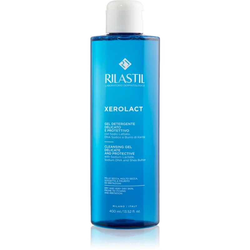 Rilastil Xerolact Cleansing Gel lágy tisztító gél Száraz nagyon száraz bőrre 400 ml