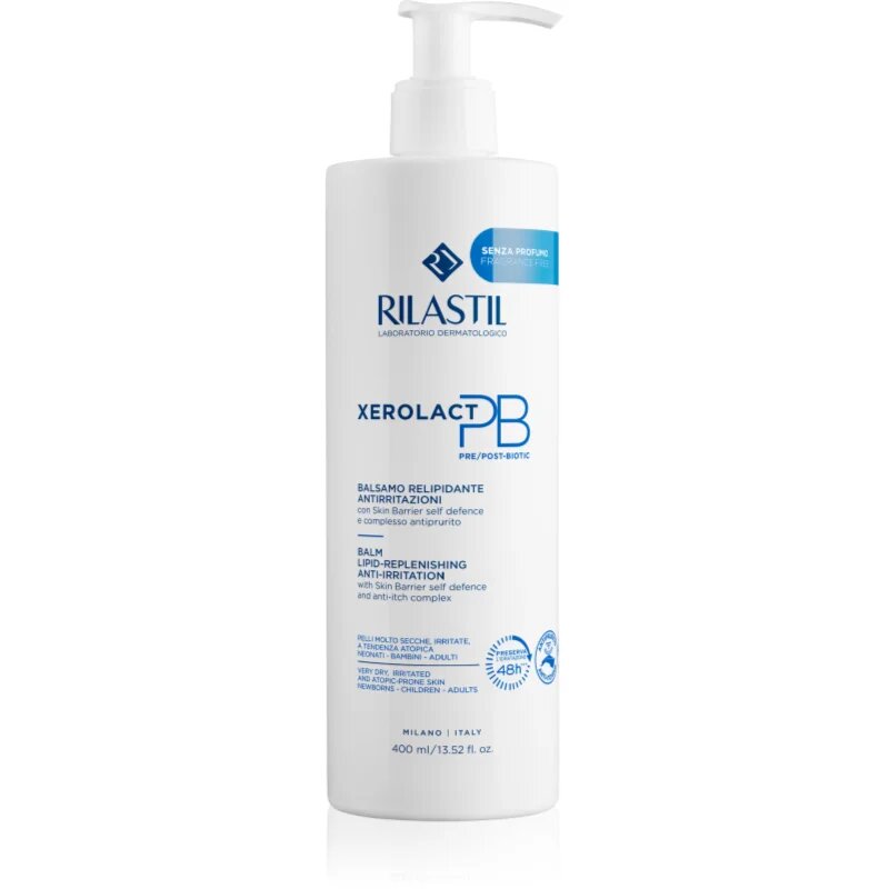 Rilastil Xerolact PB a lipideket feltöltő hidratáló és nyugtató krém 400 ml