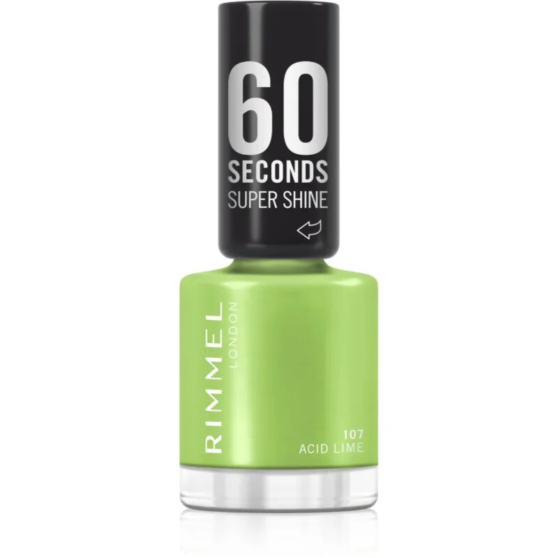 Rimmel 60 Seconds Super Shine körömlakk árnyalat 107 Acid Lime 8 ml