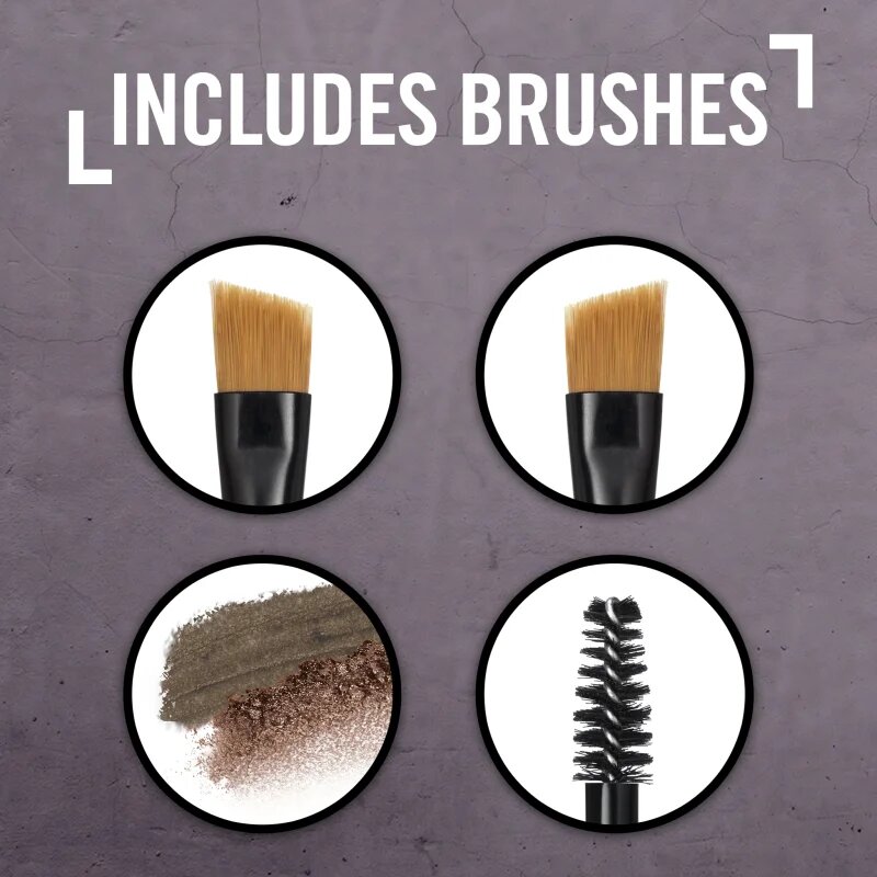 Rimmel Brow This Way paletta a szemöldök sminkeléséhez árnyalat 002 Medium Brown 13 g