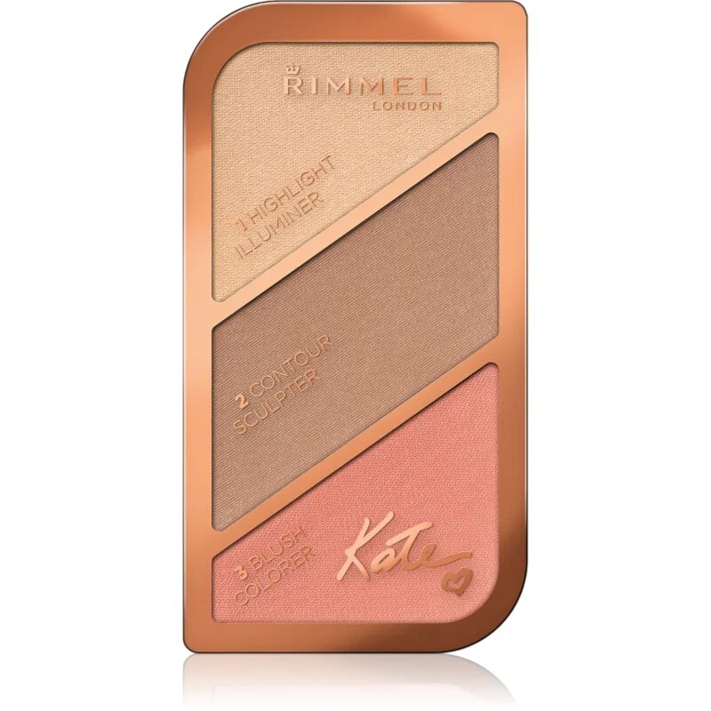 Rimmel Kate Púderes highlight és kontúr paletta árnyalat 002 Coral Glow 185 g