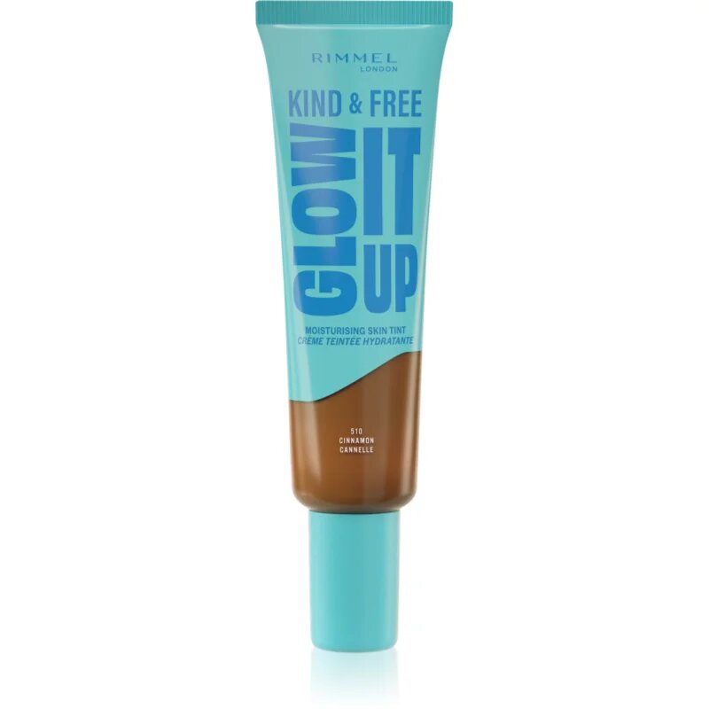 Rimmel Kind & Free Glow It Up könnyű hidratáló alapozó árnyalat 510 Cinnamon 30 ml