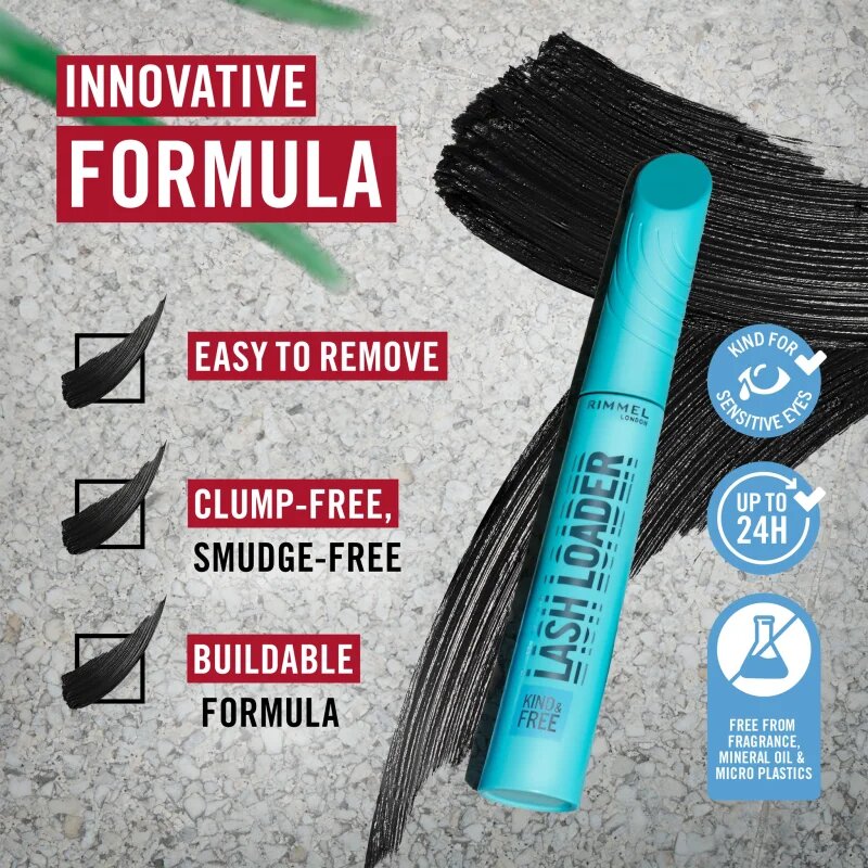 Rimmel Kind & Free Lash Loader dúsító szempillaspirál árnyalat 003 Aubergine 9.5 ml