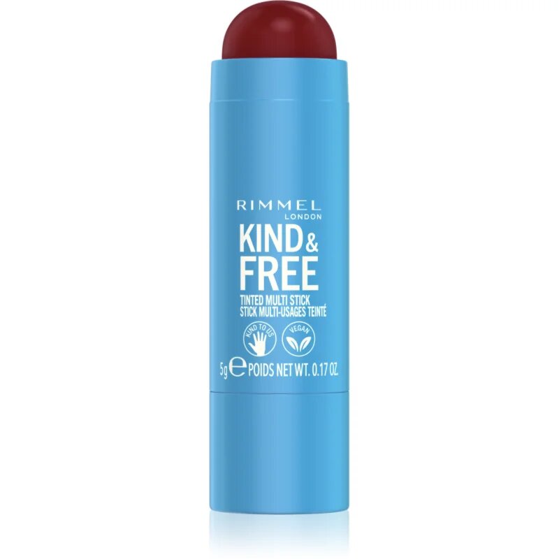 Rimmel Kind & Free multifunkcionális smink a szemre az ajkakra és az arcra árnyalat 005 Berry Sweet 5 g