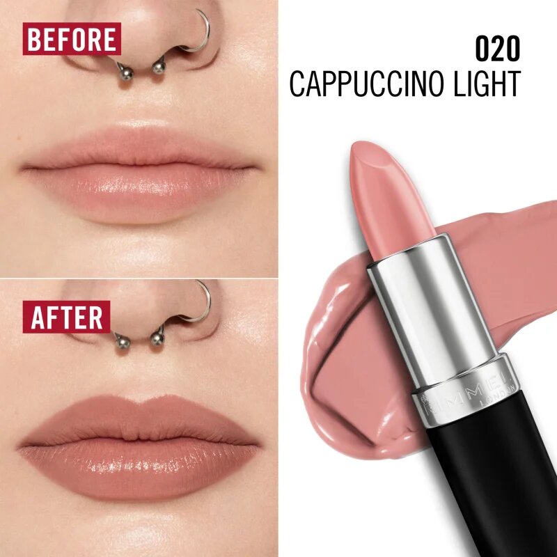 Rimmel Lasting Finish hosszan tartó rúzs árnyalat 020 Cappuccino Light 4 g