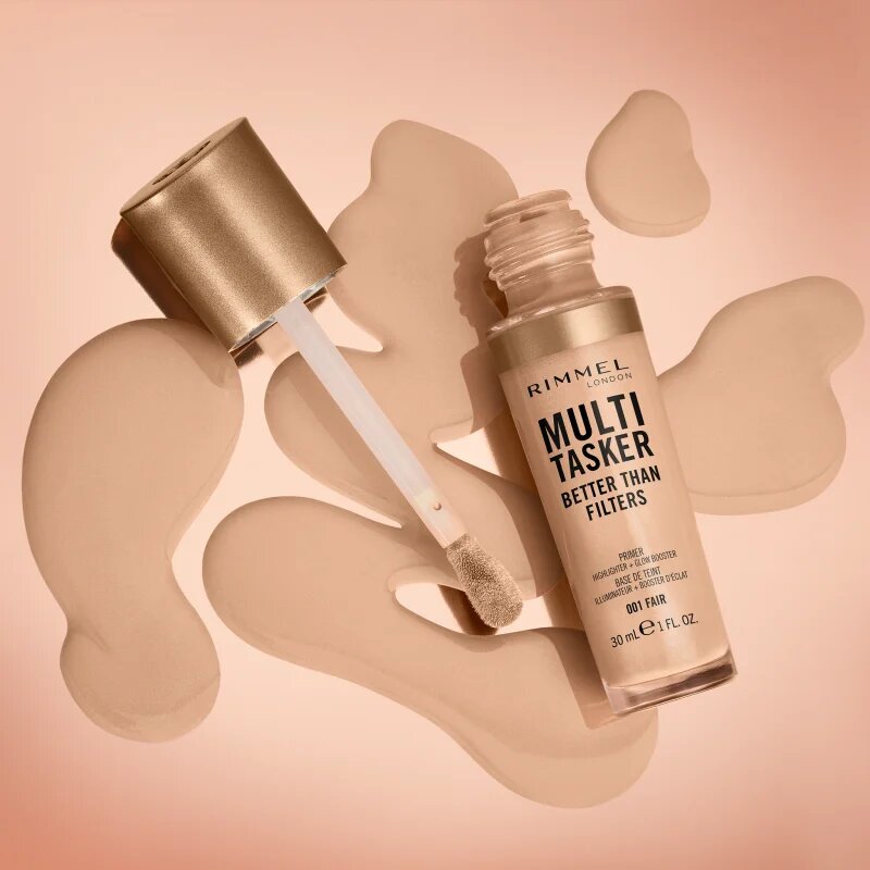 Rimmel Multi-Tasker Better Than Filters ragyogást adó primer egységesíti a bőrszín tónusait árnyalat 001 Fair 30 ml