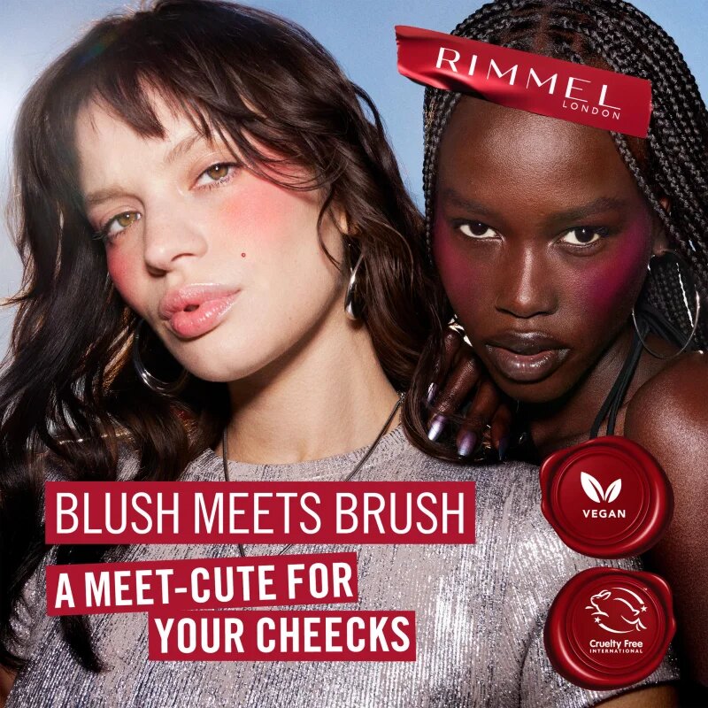 Rimmel Multi-Tasker Blush'N'brush pirosító stick ecsettel árnyalat 100 Cotton Candy 8 g