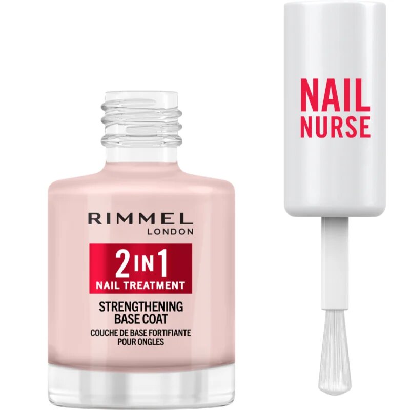 Rimmel Nail Nurse 2-in-1 alapozó körömlakk feszesítő hatással 12 ml