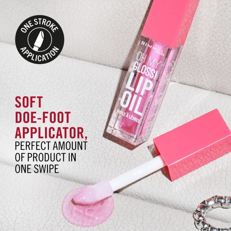 Rimmel Oh My Gloss! Lip Oil ajak olaj hidratáló hatással árnyalat 001 Pink Flush 45 ml