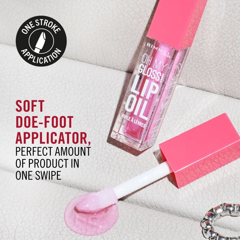 Rimmel Oh My Gloss! Lip Oil ajak olaj hidratáló hatással árnyalat 008 Deep Cherry 4.5 ml