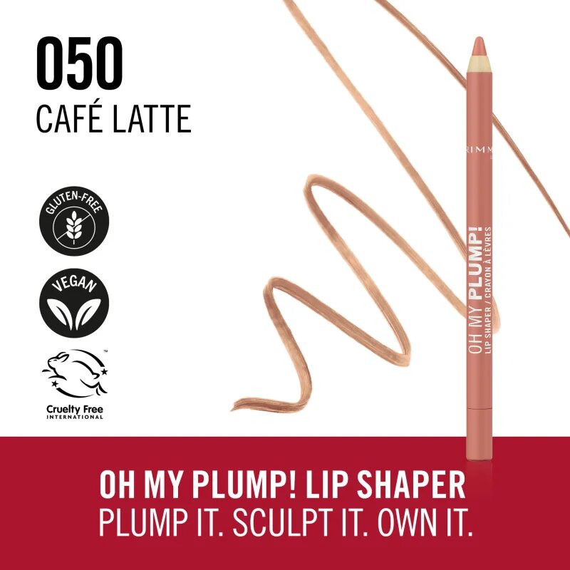 Rimmel Oh My Plump! szájkontúrceruza árnyalat 050 Cafe Latte 1.2 g