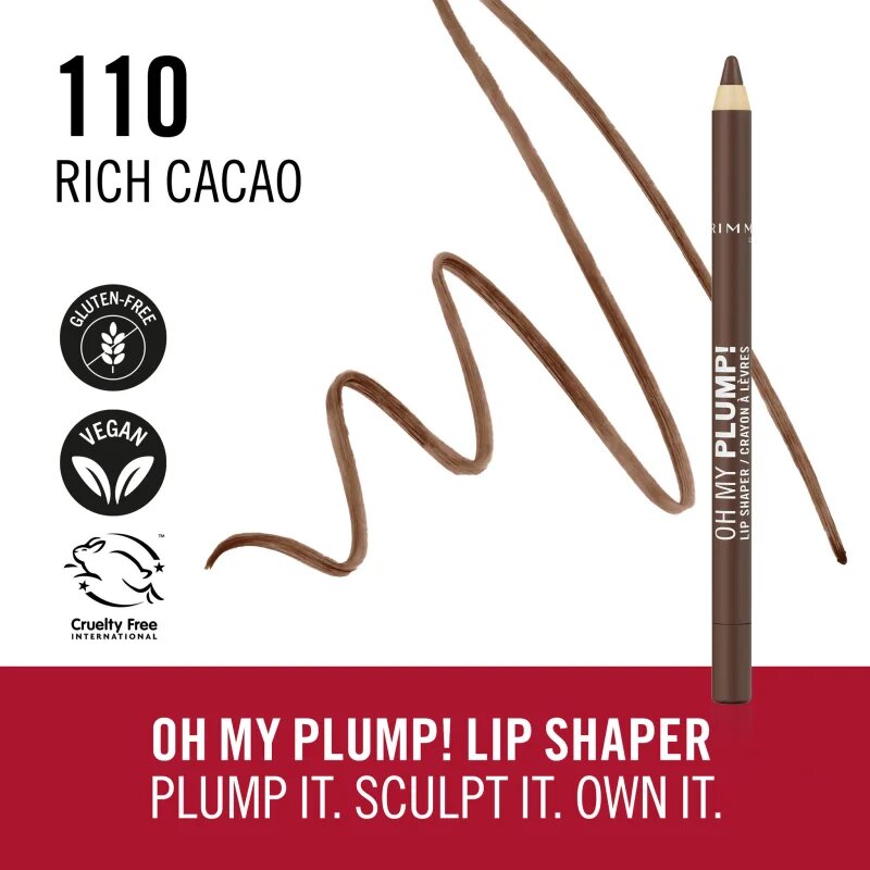 Rimmel Oh My Plump! szájkontúrceruza árnyalat 110 Rich Cacao 1.2 g