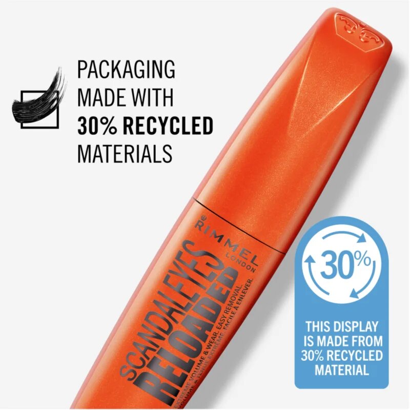 Rimmel ScandalEyes Reloaded extra dúsító szempillaspirál árnyalat 003 Extreme Black 12 ml
