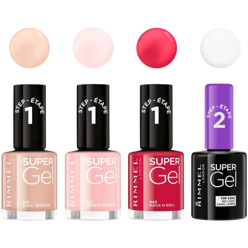 Rimmel Super Gel Step 2 Glitter fedő körömlakk a csillogó fényért 12 ml