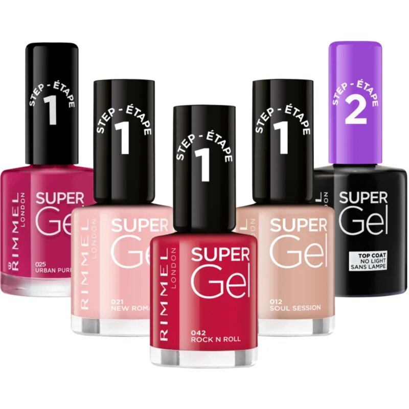 Rimmel Super Gel Step 2 Glitter fedő körömlakk a csillogó fényért 12 ml