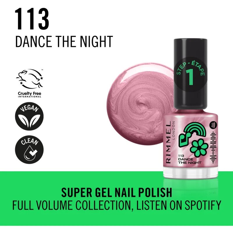 Rimmel SuperGel körömlakk árnyalat 113 Dance the Night 12 ml