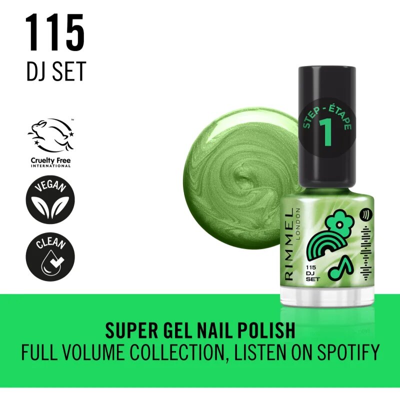 Rimmel SuperGel körömlakk árnyalat 115 DJ Set 12 ml