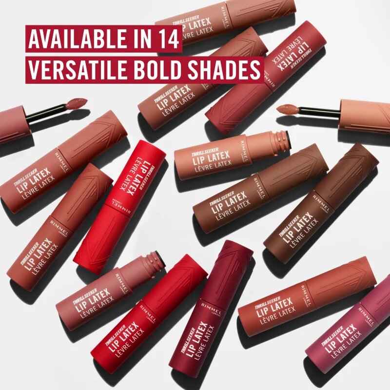 Rimmel Thrill Seeker Lip Latex folyékony rúzs árnyalat 500 Cappuccino Light 6 ml