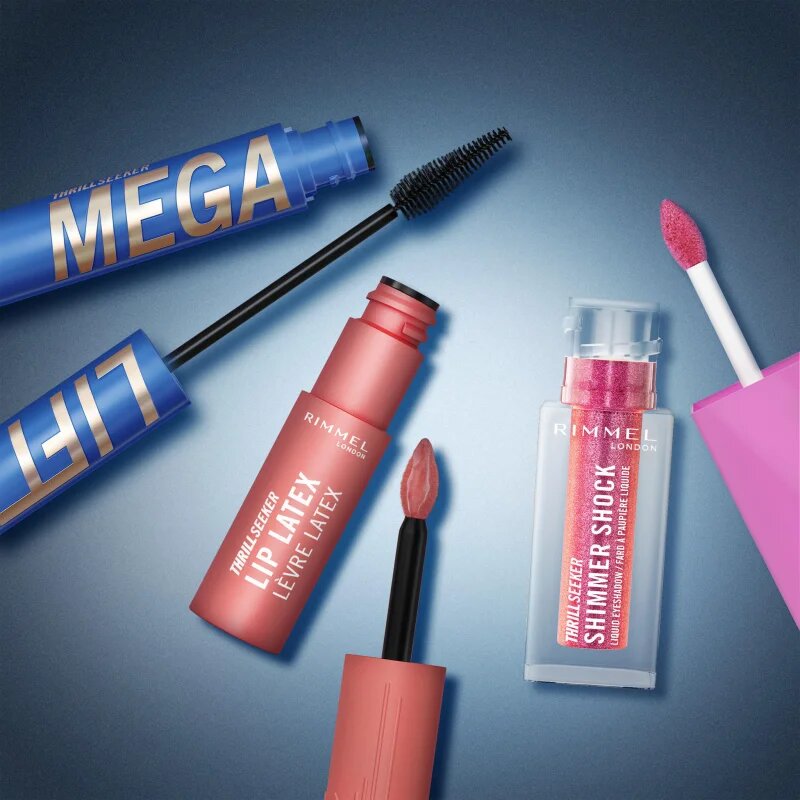 Rimmel Thrill Seeker Mega Lift vízálló tömegnövelő szempillaspirál árnyalat 004 Waterproof Black 10 ml