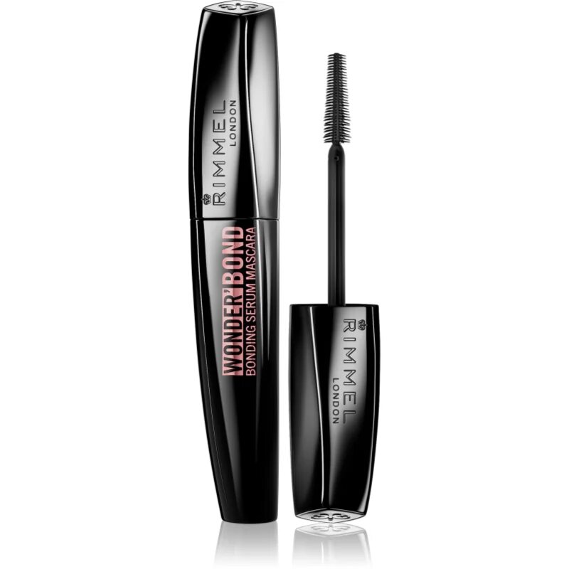 Rimmel Wonder'Bond dúsító és hosszabbító szempillaspirál segíti a szempillák növekedését árnyalat Black 11 ml