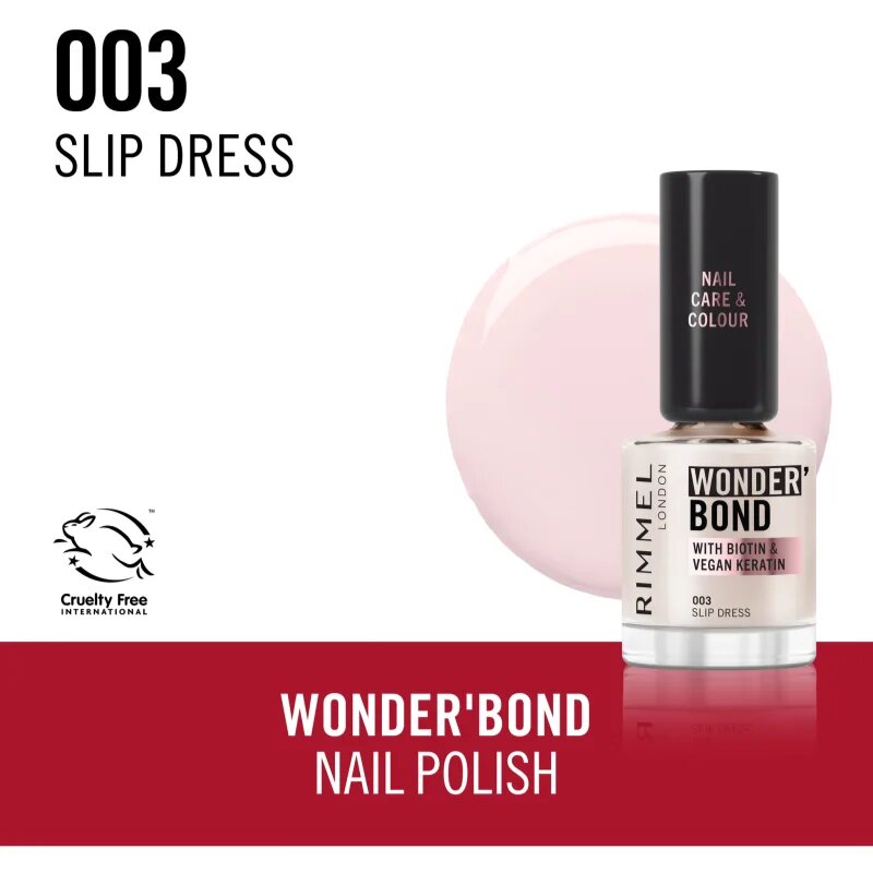 Rimmel Wonder'Bond körömlakk árnyalat 003 Slip Dress 12 ml