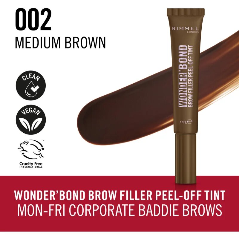 Rimmel Wonder'Bond szemöldökzselé árnyalat 002 Medium Brown 7.7 ml