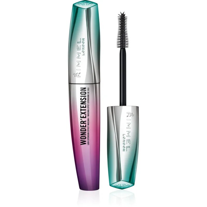 Rimmel Wonder'Extension legyező hatású szempillaspirál a hosszú és dús pillákért árnyalat 001 Black 11 ml