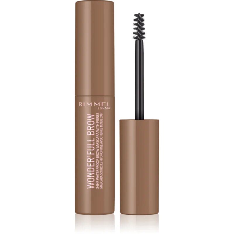 Rimmel Wonder'Full Brow szemöldök és szempillaspirál vízálló árnyalat 001 Light 4.5 ml