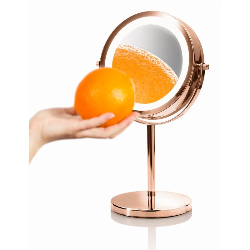 RIO Rose gold mirror kozmetikai tükör beépített LED világítással 1 db
