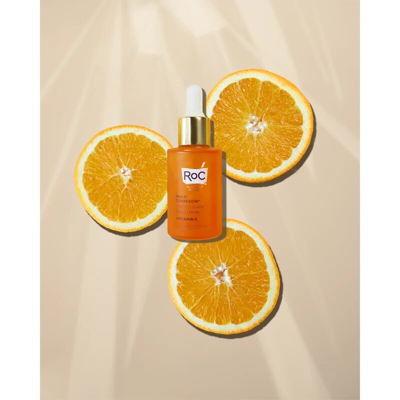 RoC Multi Correxion Revive + Glow bőrélénkítő szérum C-vitaminnal az arcra és a nyakra 30 ml