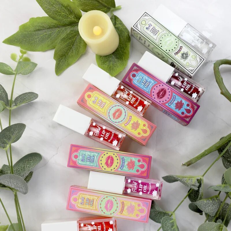 Rude Cosmetics Lip Oil Massage ajak olaj hidratáló hatással árnyalat Chillaxin’ Cherry 4 ml