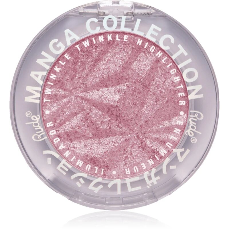 Rude Cosmetics Manga Collection Twinkle Twinkle Highlighter kompakt púderes élénkítő arcra árnyalat Sawa-Chan's Heart 4 g