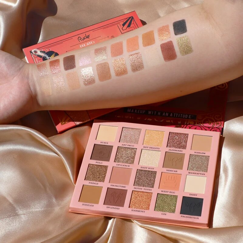 Rude Cosmetics The Roaring 20's szemhéjfesték paletta árnyalat Indulgence 24 g